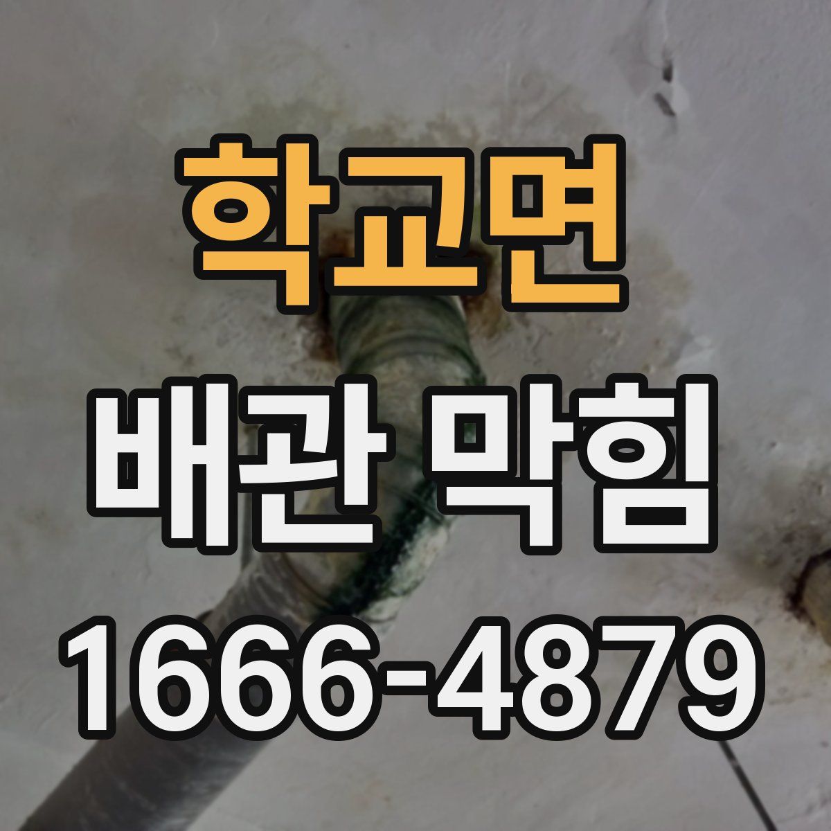 학교면 배관 막힘