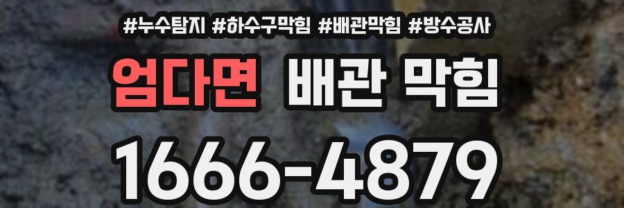 엄다면 배관 막힘