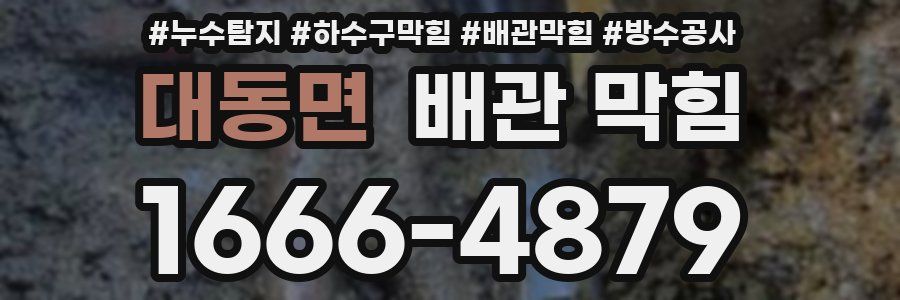 대동면 배관 막힘