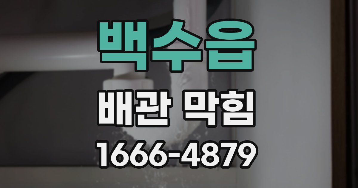 백수읍 배관 막힘