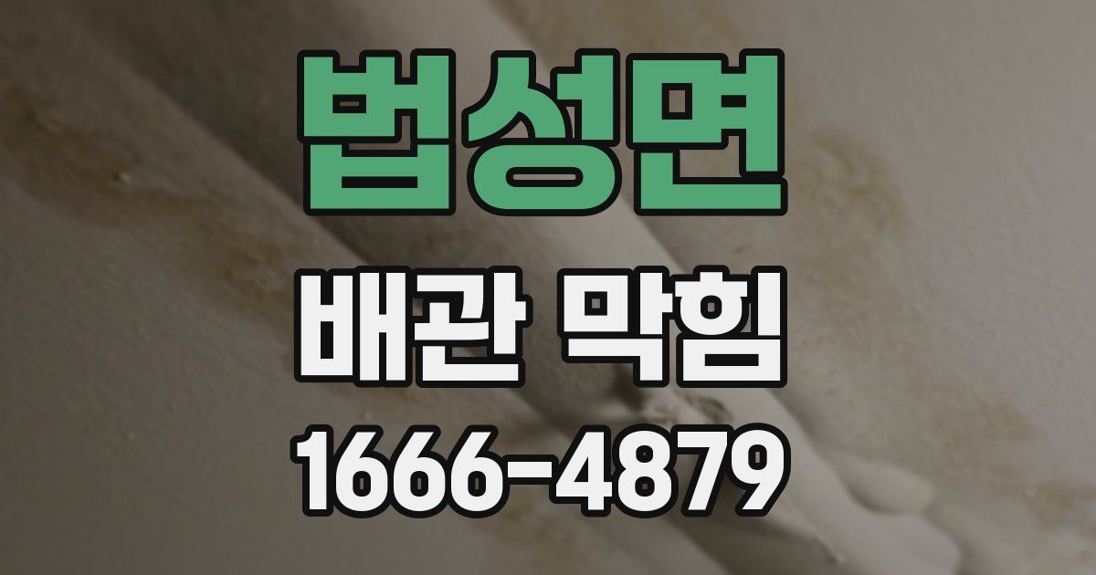법성면 배관 막힘
