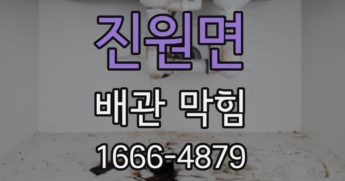 진원면 배관 막힘