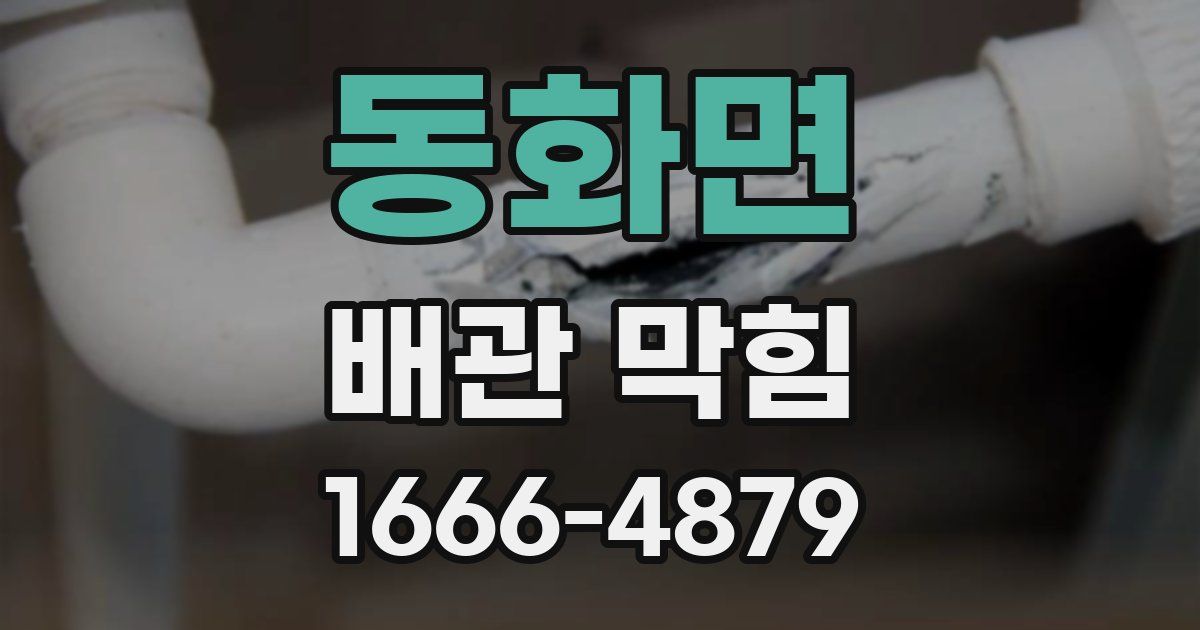 동화면 배관 막힘
