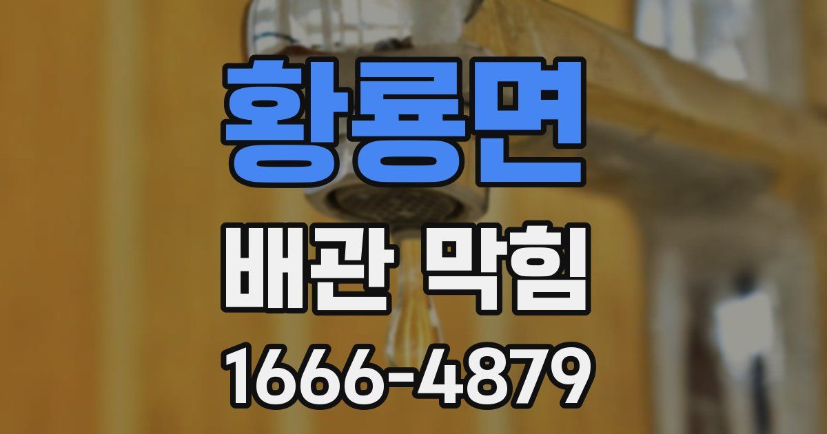 황룡면 배관 막힘