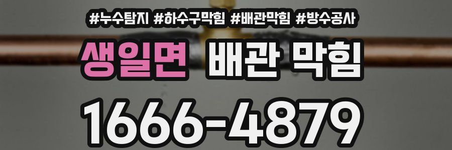 생일면 배관 막힘