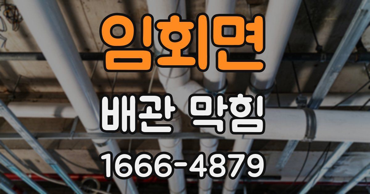 임회면 배관 막힘