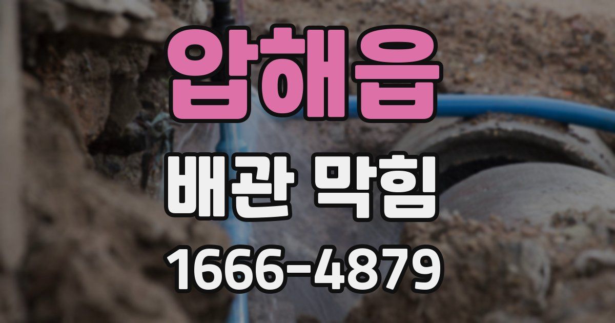 압해읍 배관 막힘