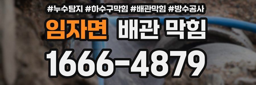 임자면 배관 막힘