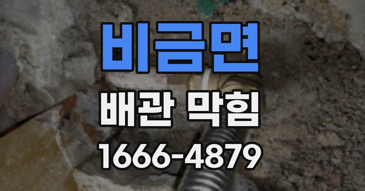 비금면 배관 막힘