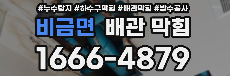 비금면 배관 막힘