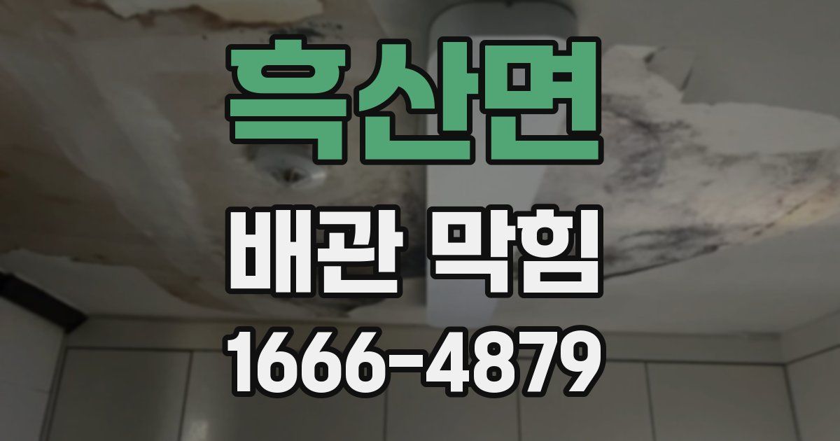 흑산면 배관 막힘