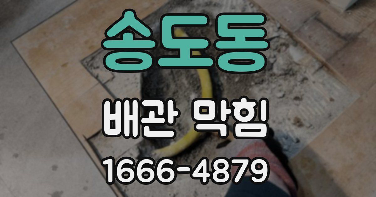 송도동 배관 막힘