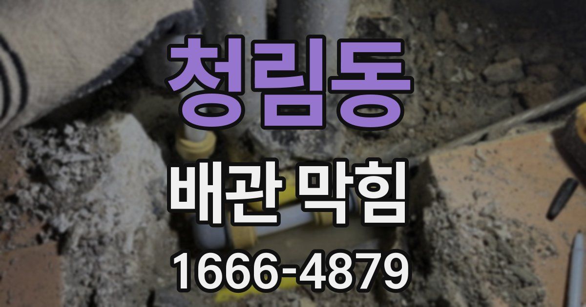 청림동 배관 막힘