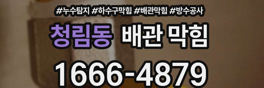 청림동 배관 막힘