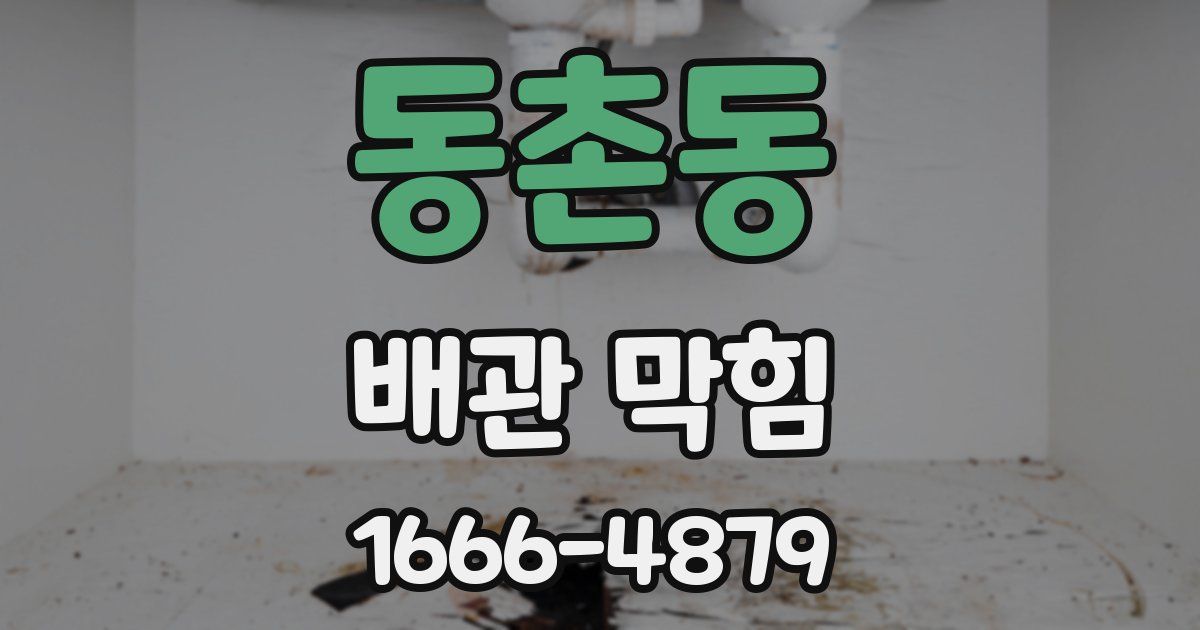 동촌동 배관 막힘