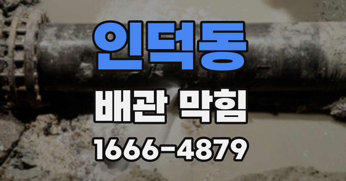 인덕동 배관 막힘