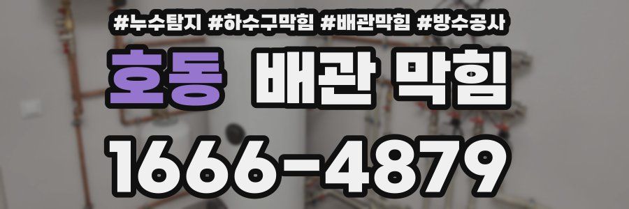 호동 배관 막힘