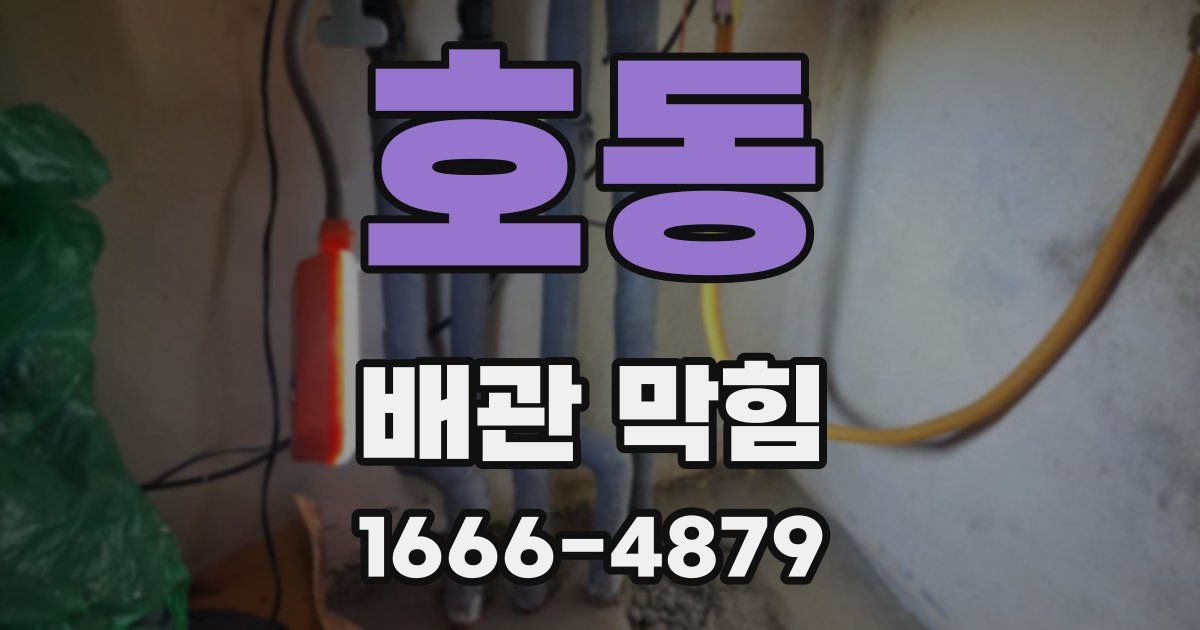 호동 배관 막힘