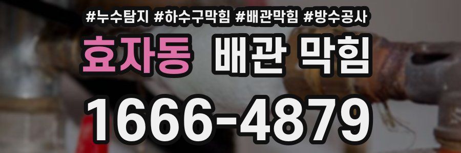 효자동 배관 막힘