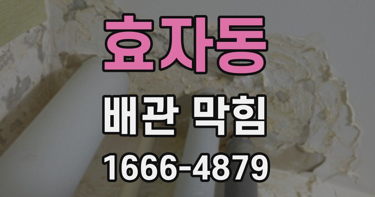 효자동 배관 막힘