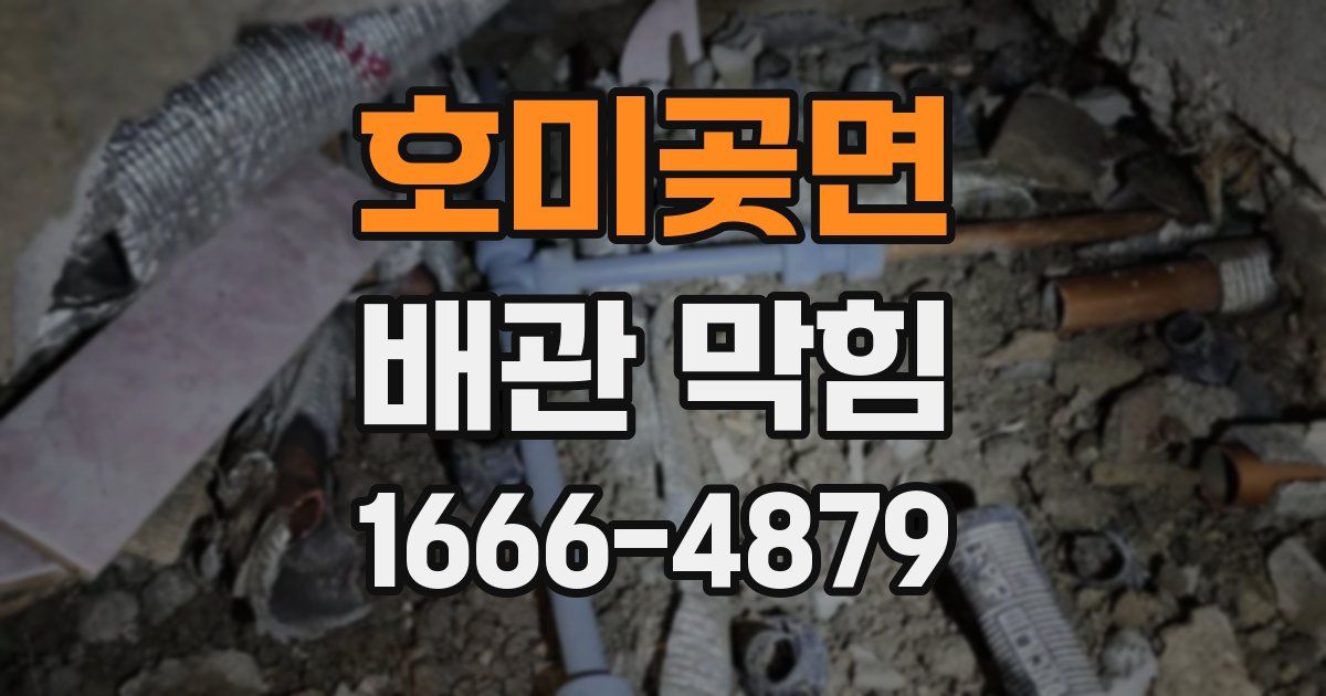 호미곶면 배관 막힘