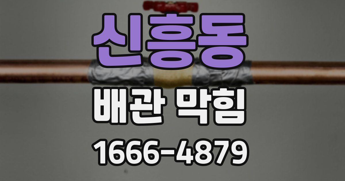 신흥동 배관 막힘