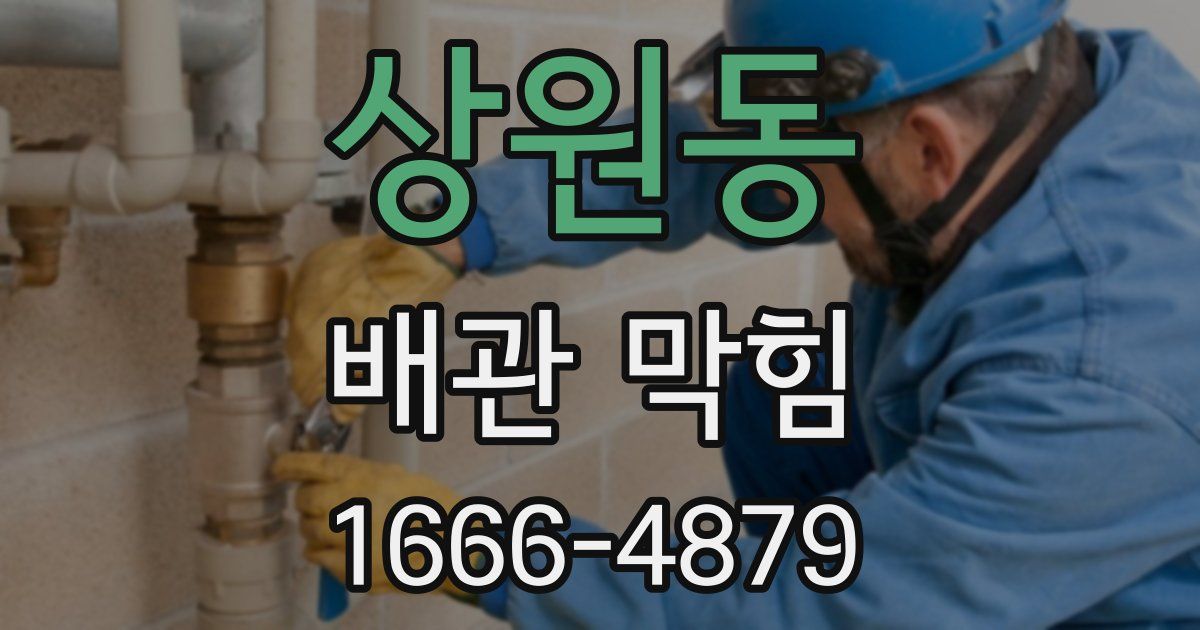 상원동 배관 막힘