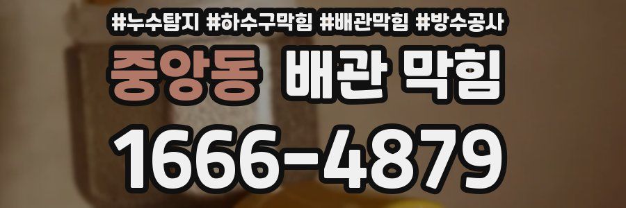 중앙동 배관 막힘