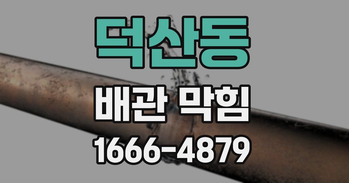 덕산동 배관 막힘