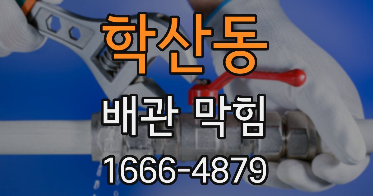 학산동 배관 막힘