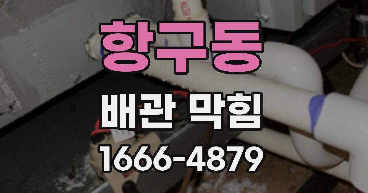 항구동 배관 막힘