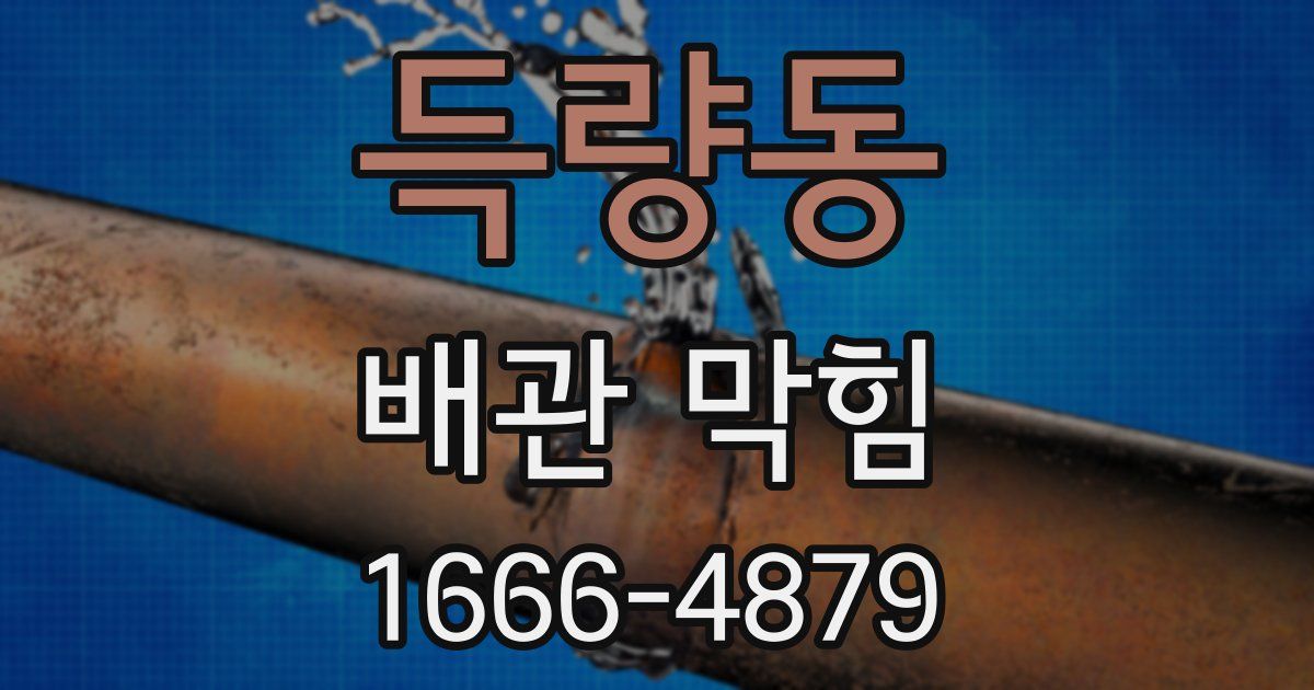 득량동 배관 막힘
