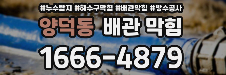 양덕동 배관 막힘