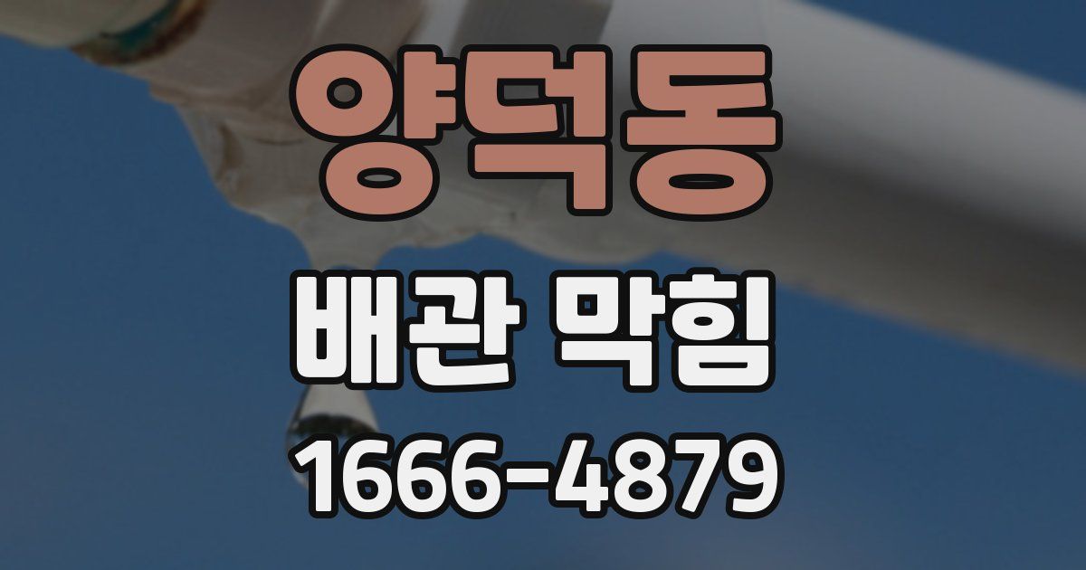 양덕동 배관 막힘