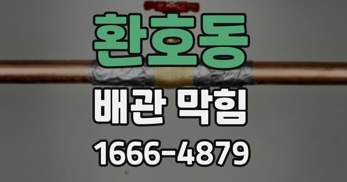 환호동 배관 막힘