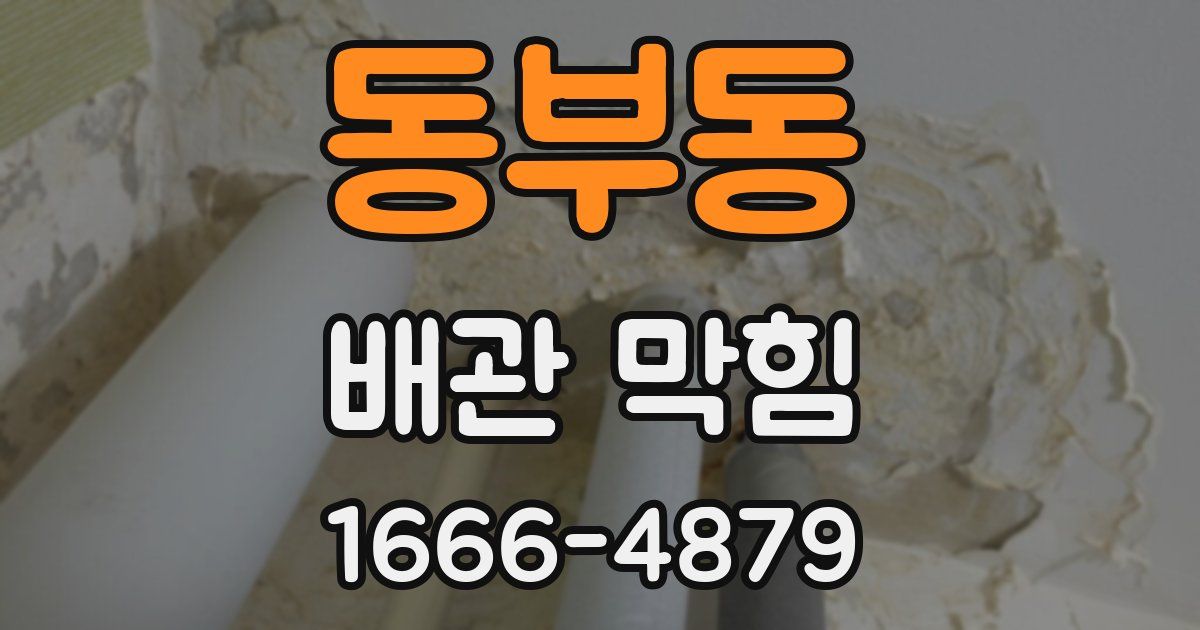 동부동 배관 막힘