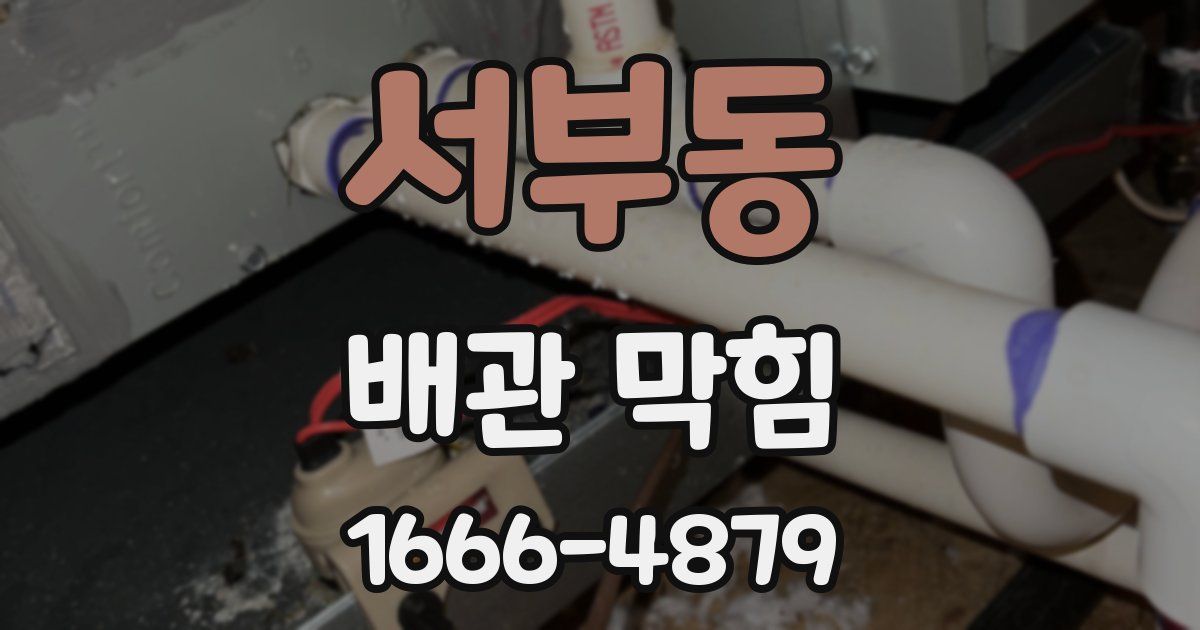 서부동 배관 막힘
