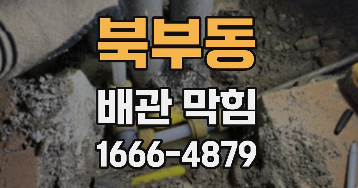 북부동 배관 막힘