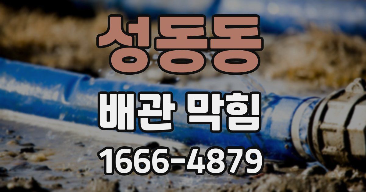 성동동 배관 막힘