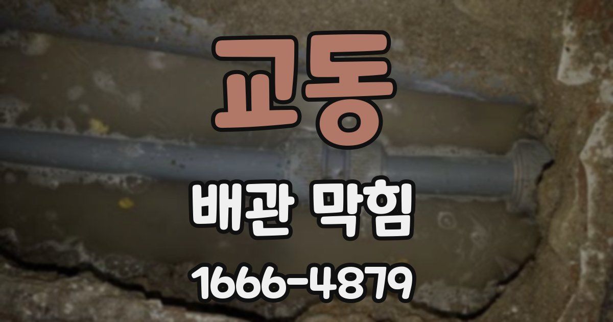 교동 배관 막힘