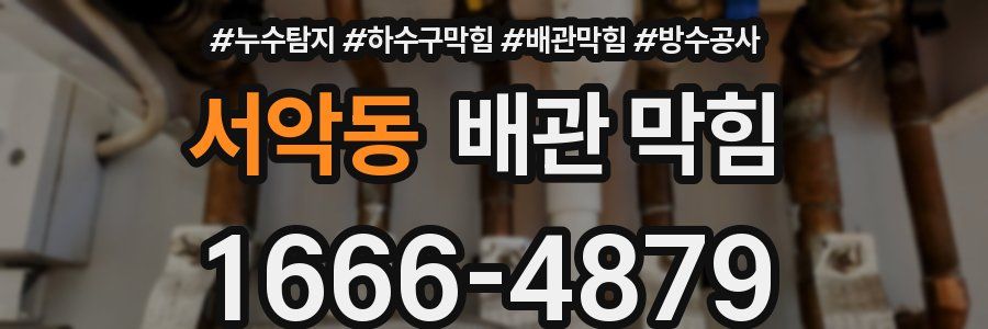 서악동 배관 막힘