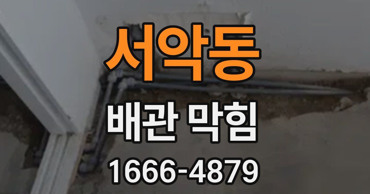 서악동 배관 막힘