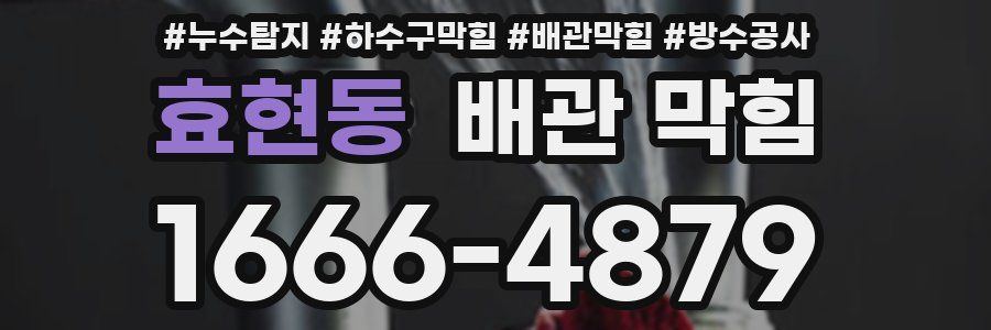 효현동 배관 막힘