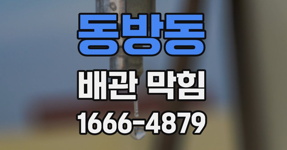 동방동 배관 막힘