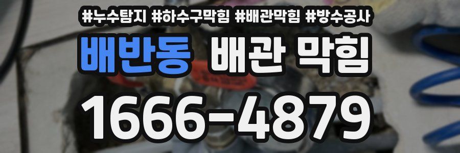 배반동 배관 막힘