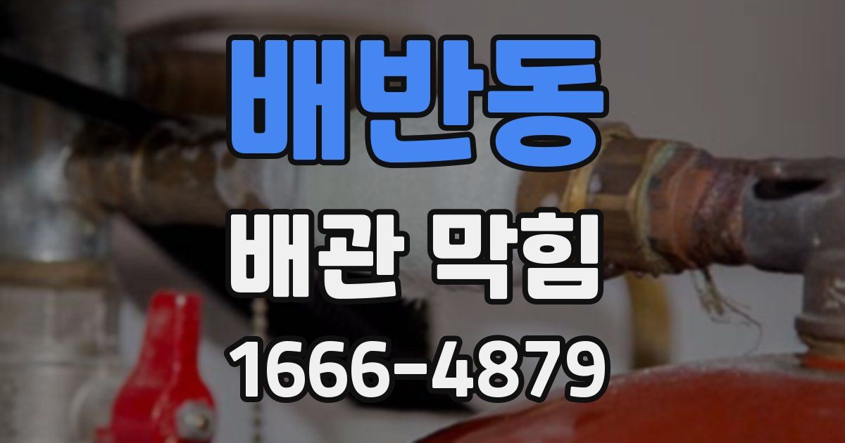 배반동 배관 막힘