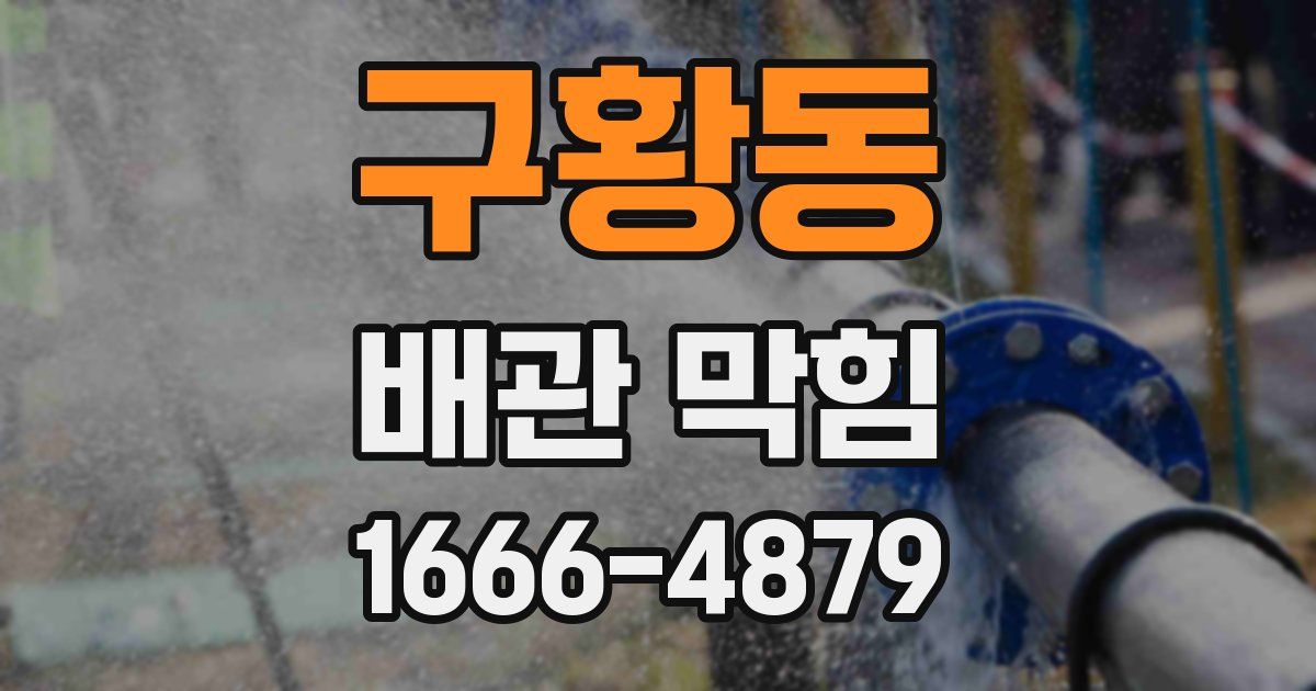 구황동 배관 막힘