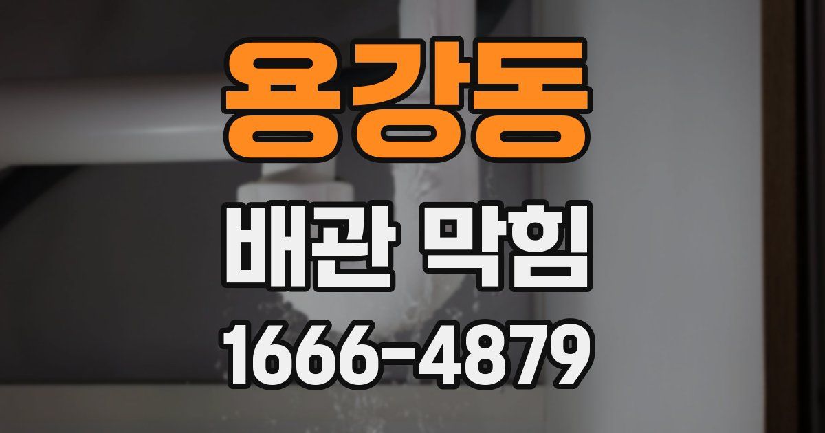 용강동 배관 막힘