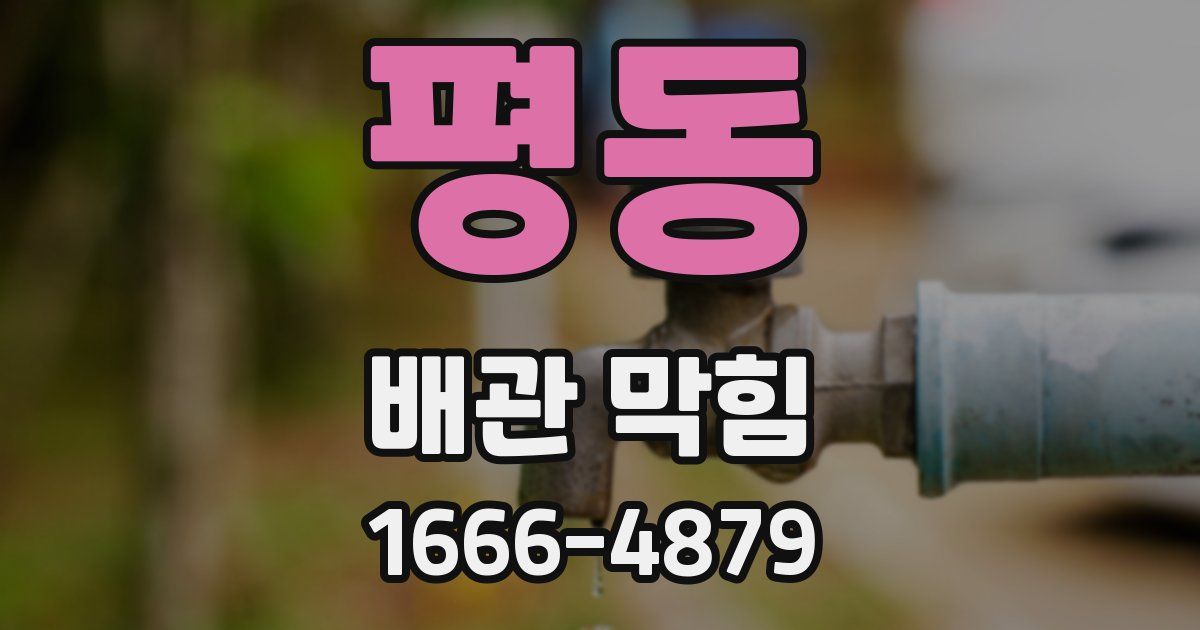 평동 배관 막힘