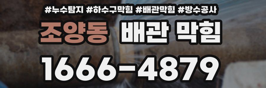 조양동 배관 막힘